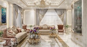 نمونه طراحی رومی اتاق نشیمن