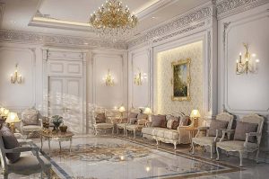 نمونه طراحی رومی اتاق نشیمن