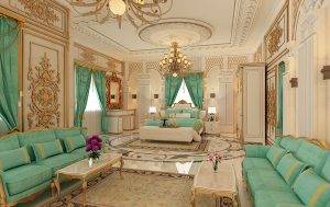 نمونه طراحی رومی اتاق نشیمن
