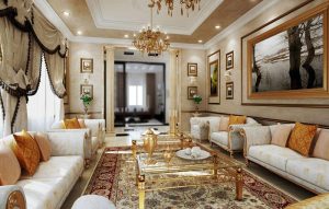 نمونه طراحی رومی اتاق نشیمن